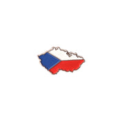 Pequeño pin de la bandera de la República Checa, resina sobre metal, cierre de alfiler, 16 x 9 mm
