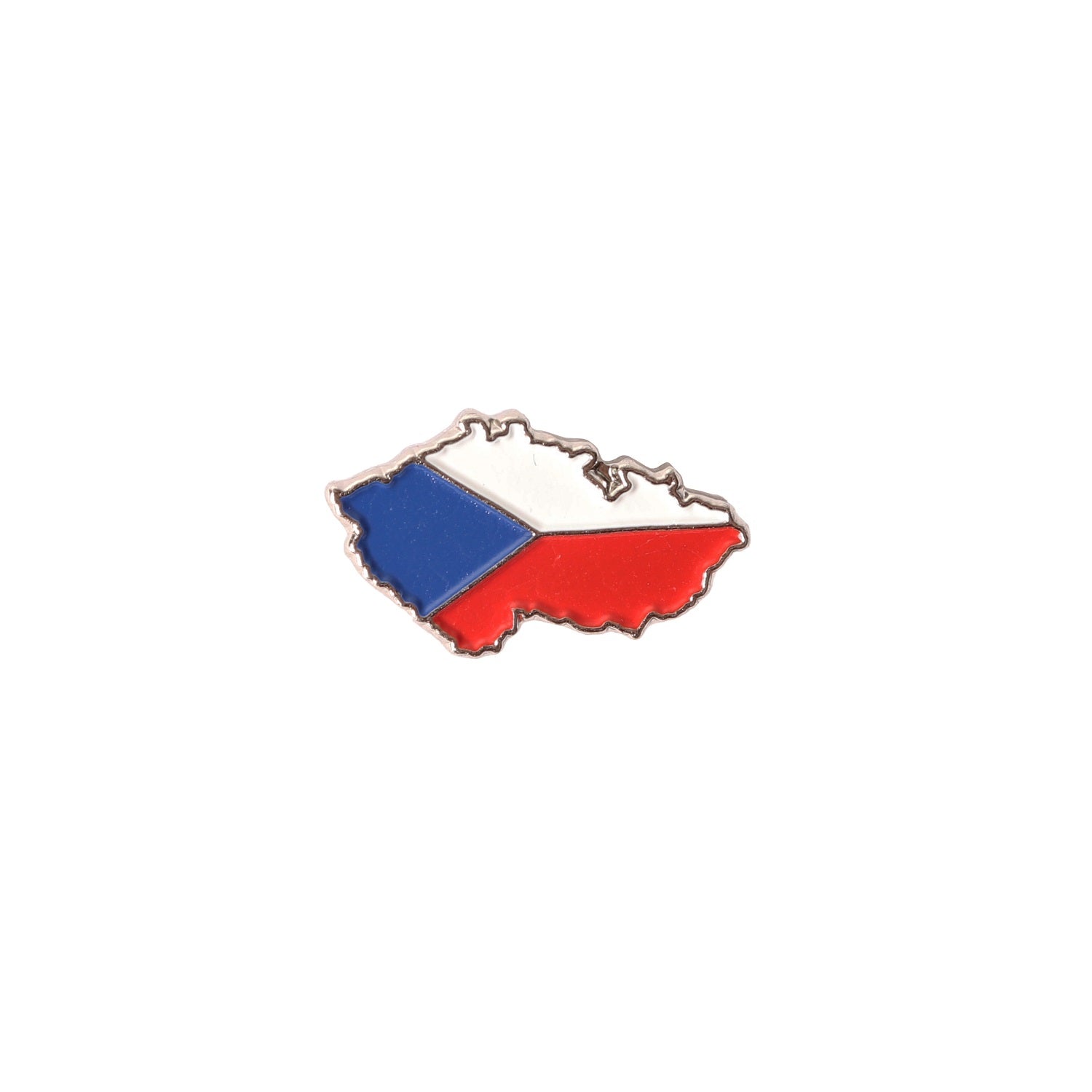 Pequeño pin de la bandera de la República Checa, resina sobre metal, cierre de alfiler, 16 x 9 mm