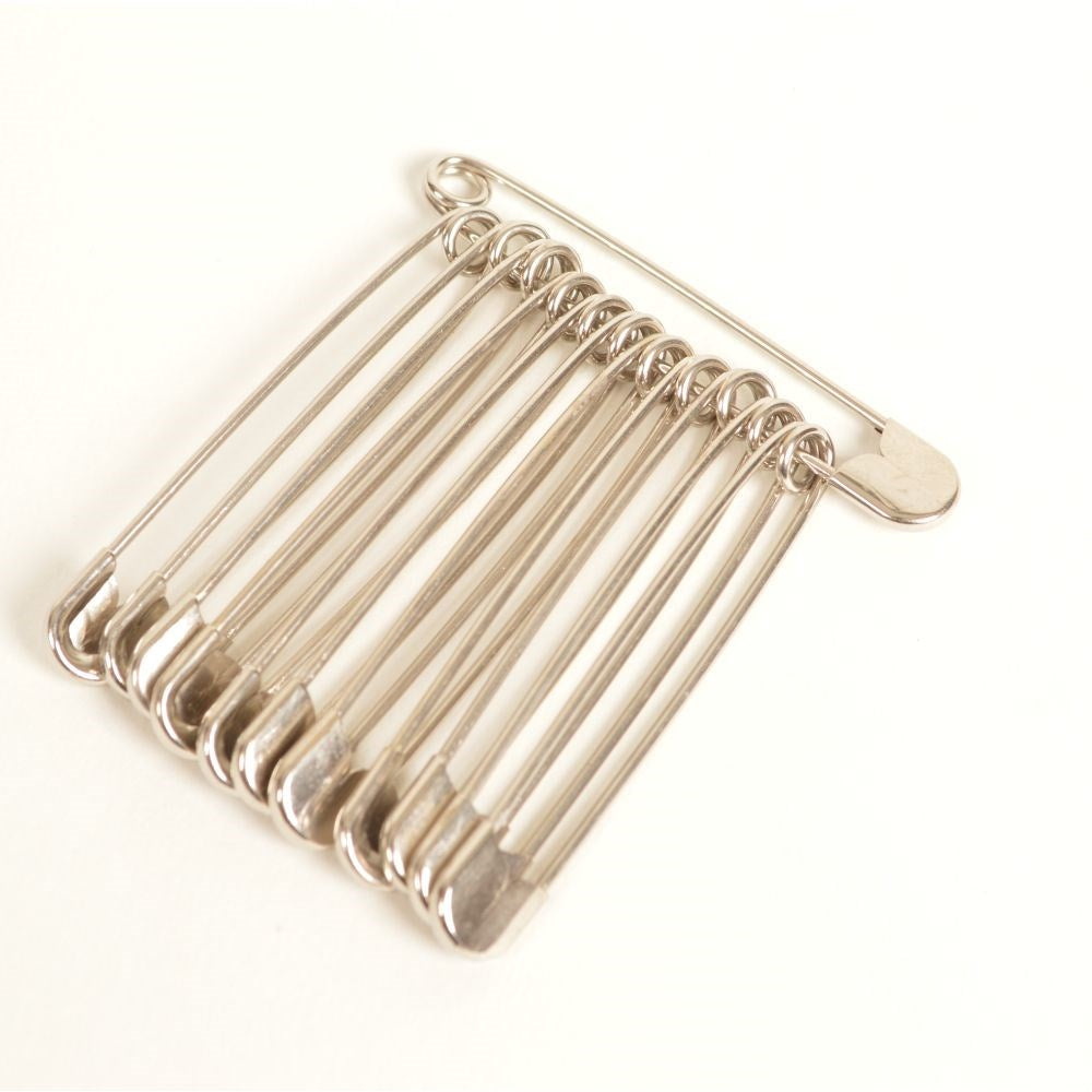 Alfileres de seguridad metálicos 50 mm pack 12 unidades