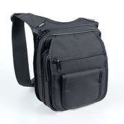 Funda vertical negra para pistola con múltiples bolsillos, tamaño aprox. 250 x 190 mm