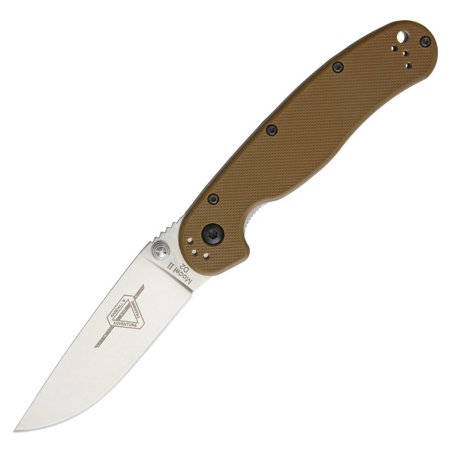 Navaja plegable RAT II con hoja de acero D2 y clip de bolsillo