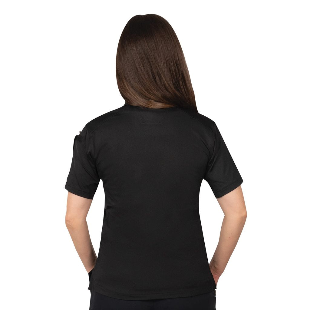 Polo táctico mujer TACTICAL PERFORMANCE manga corta negro 92% poliéster 8% elastano