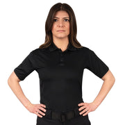 Polo táctico mujer TACTICAL PERFORMANCE manga corta negro 92% poliéster 8% elastano