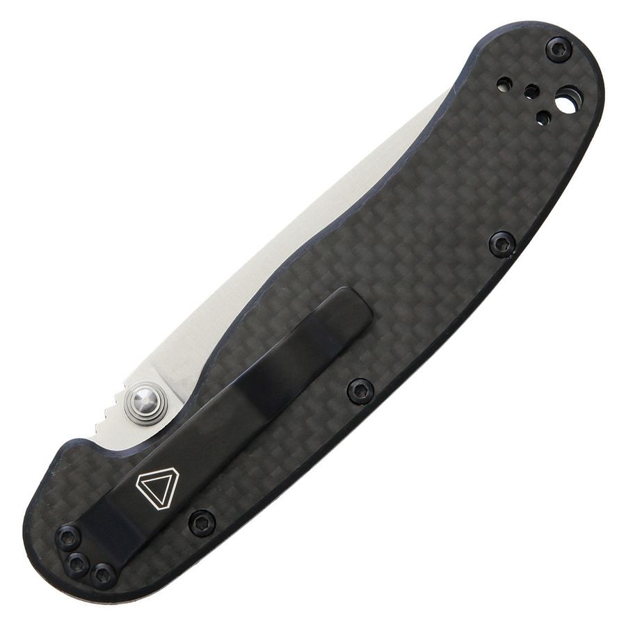 Navaja plegable RAT II negra con hoja de acero D2 de 76,2 mm