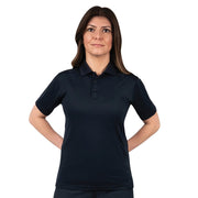 Polo táctico para mujer azul marino, manga corta, con cuello (ref. 88330)