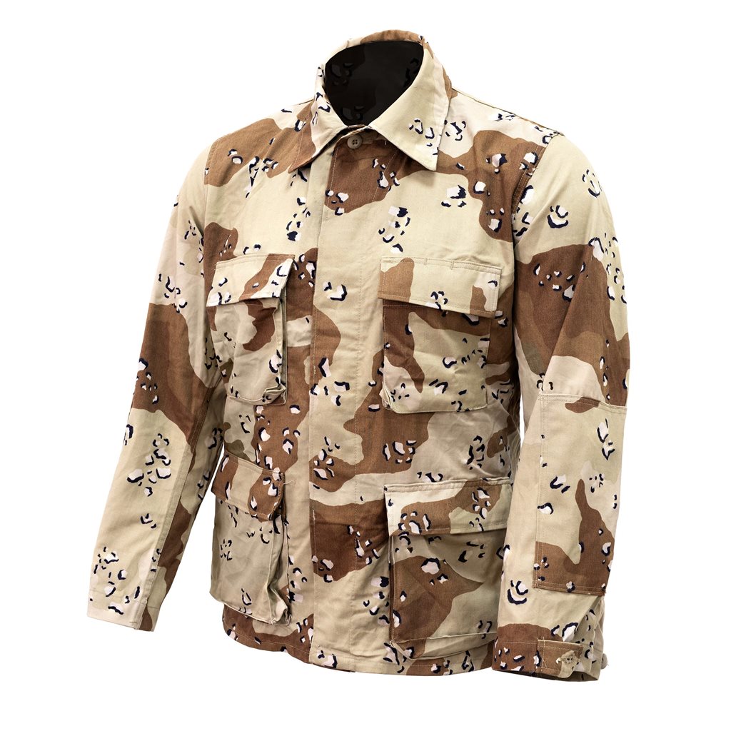 Blusa US tipo BDU original usada, 50% algodón 50% nylon