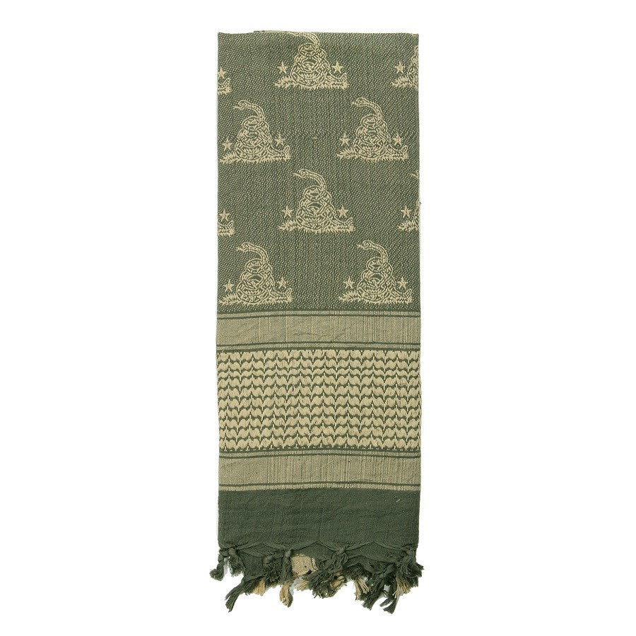 Pañuelo Shemagh verde con diseño de bandera USA (estrellas y franjas), algodón