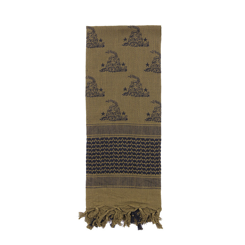 Pañuelo Shemagh verde con diseño de bandera USA (estrellas y franjas), algodón