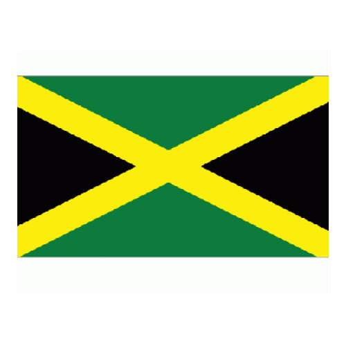 Bandera de Jamaica 150x90 cm en poliéster con ojales metálicos