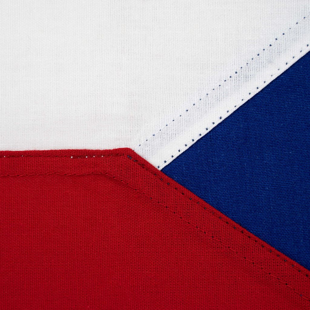 Bandera de la República Checa 150x300 cm algodón túnel lateral