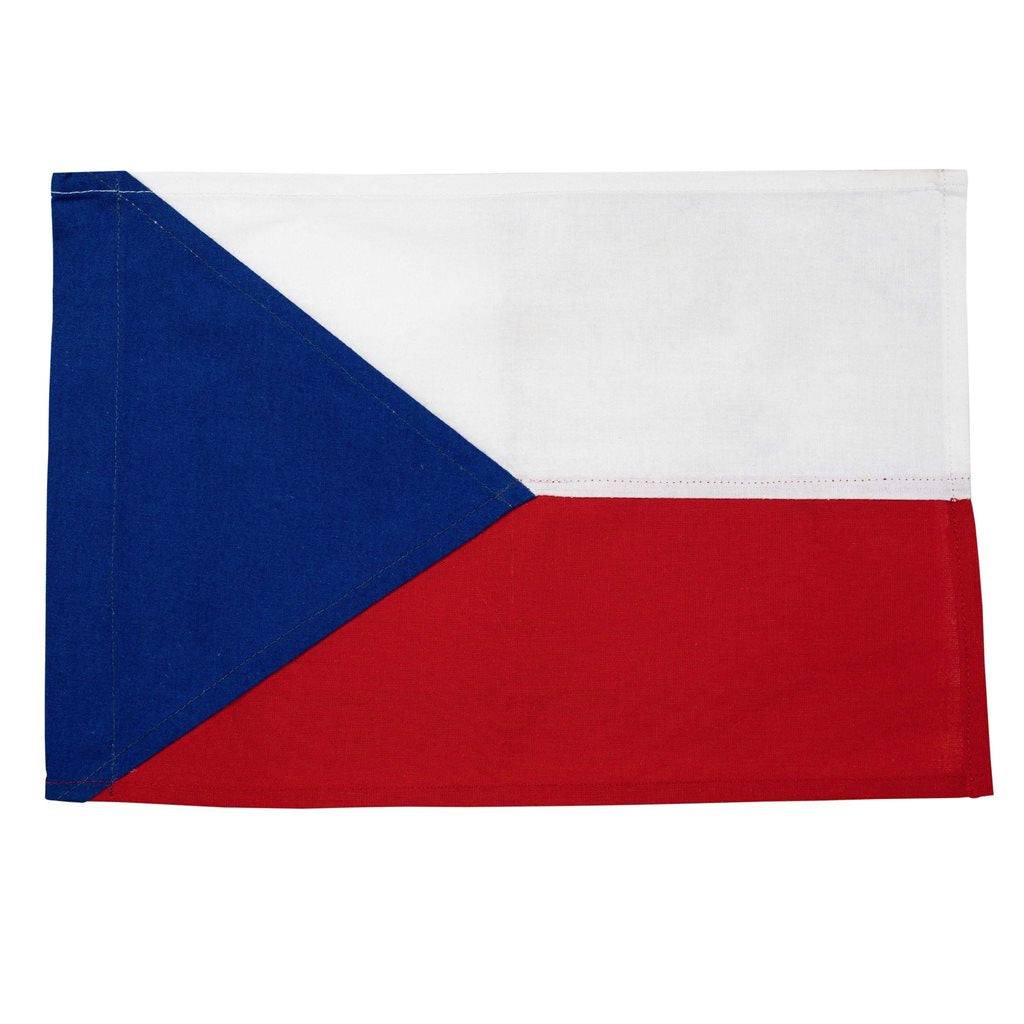 Bandera República Checa algodón 150 x 500 cm con manga lateral para mástil