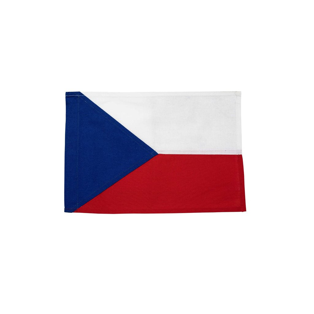 Bandera de la República Checa en algodón 75 x 160 cm con presilla lateral para mástil
