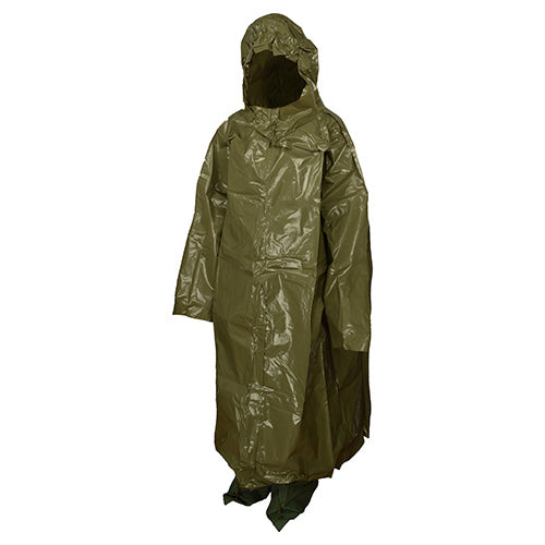 Imagen del traje protector químico JP-75 A sin usar con embalaje plástico que puede estar sucio o dañado