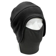 Gorro FLEECE negro con máscara integrada de poliéster, talla única
