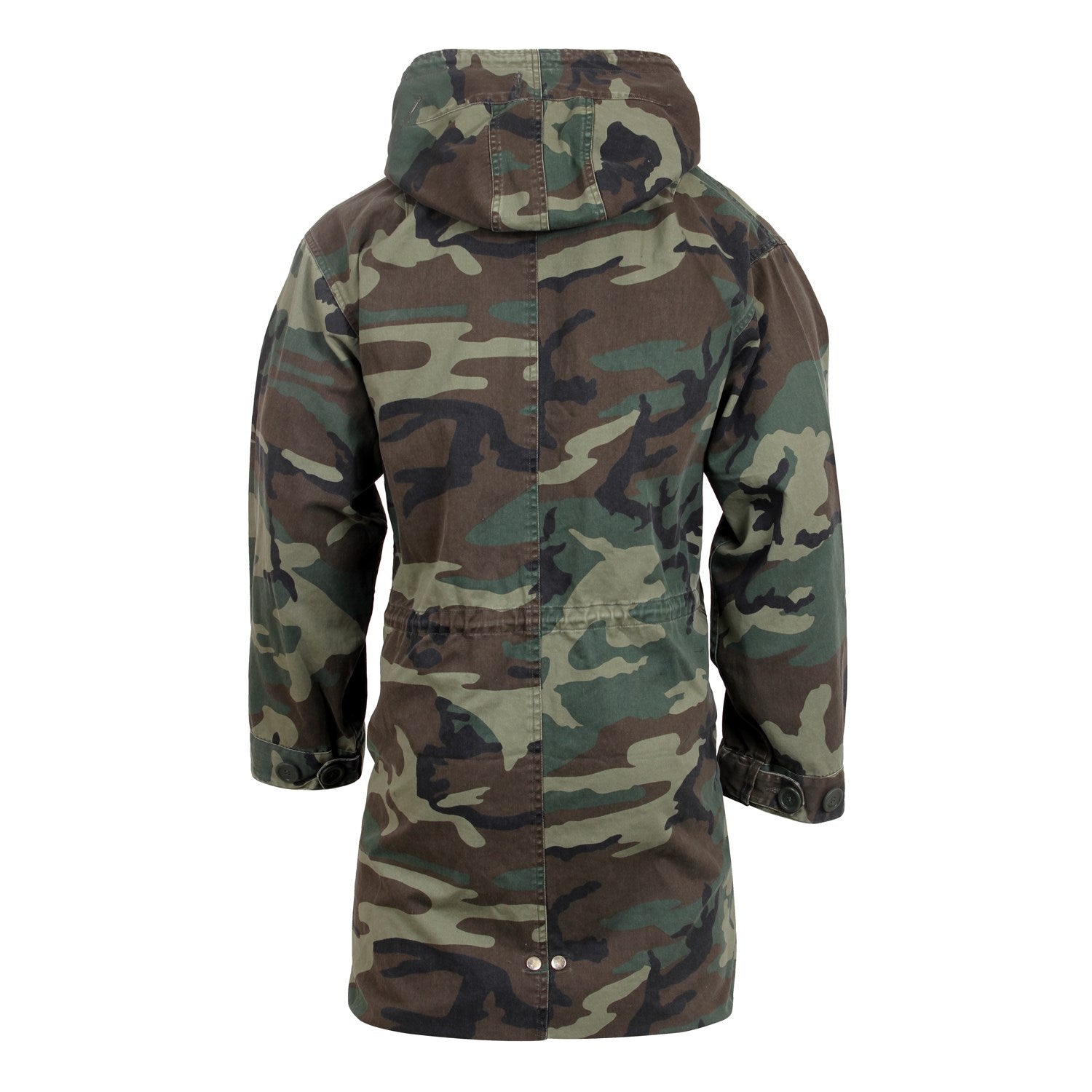 Parka M-51 Fishtail con capucha en camuflaje Woodland