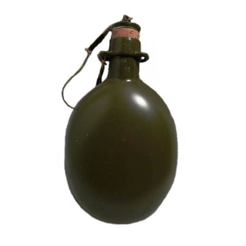 Cantimplora militar AČR/ČSLA de aluminio 1 l color oliva con tapón de corcho