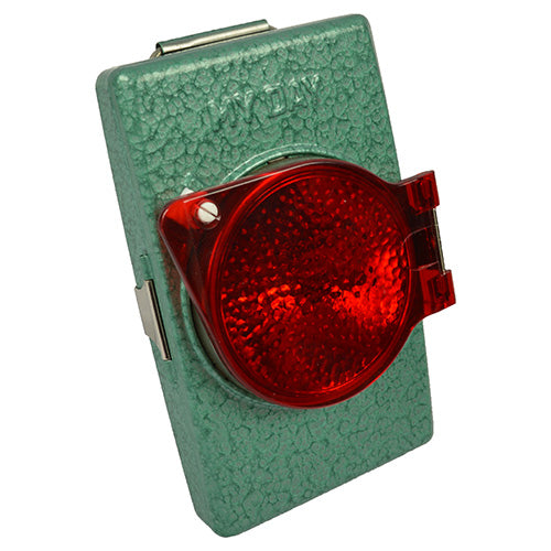 Linterna policial MY DAY plana de chapa con filtro rojo abatible OLIV