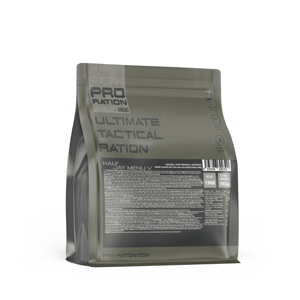 Ultimate Tactical Ration Half Day Menu V contenido completo - Supervivencia Extrema