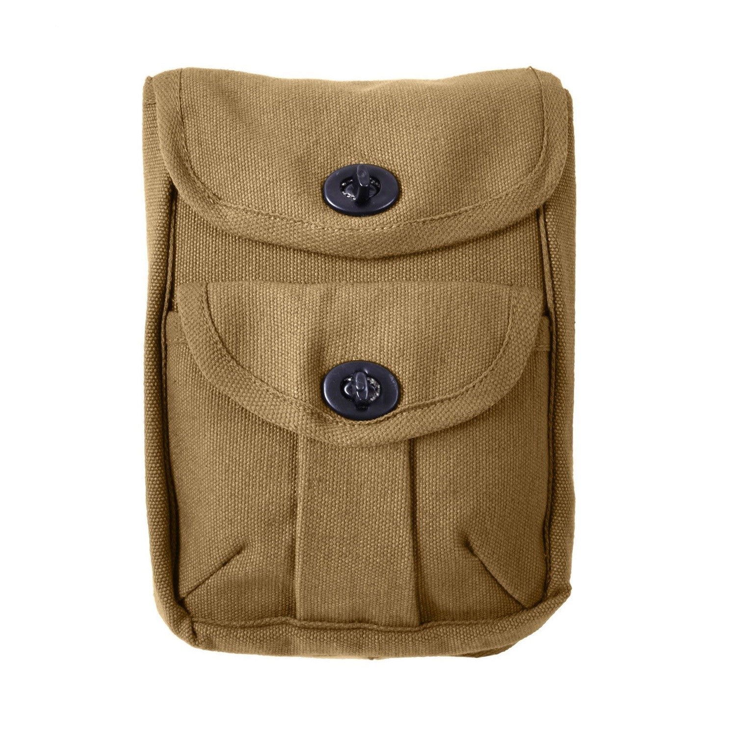 Funda CANVAS grande Coyote de lona de algodón con dos bolsillos y cierre metálico