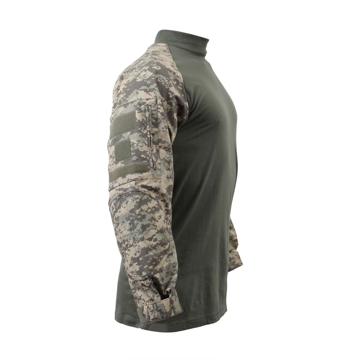 Camisa táctica COBAT ACU DIGITAL, manga larga, material transpirable, bolsillos con cremallera y 3 velcros en manga derecha