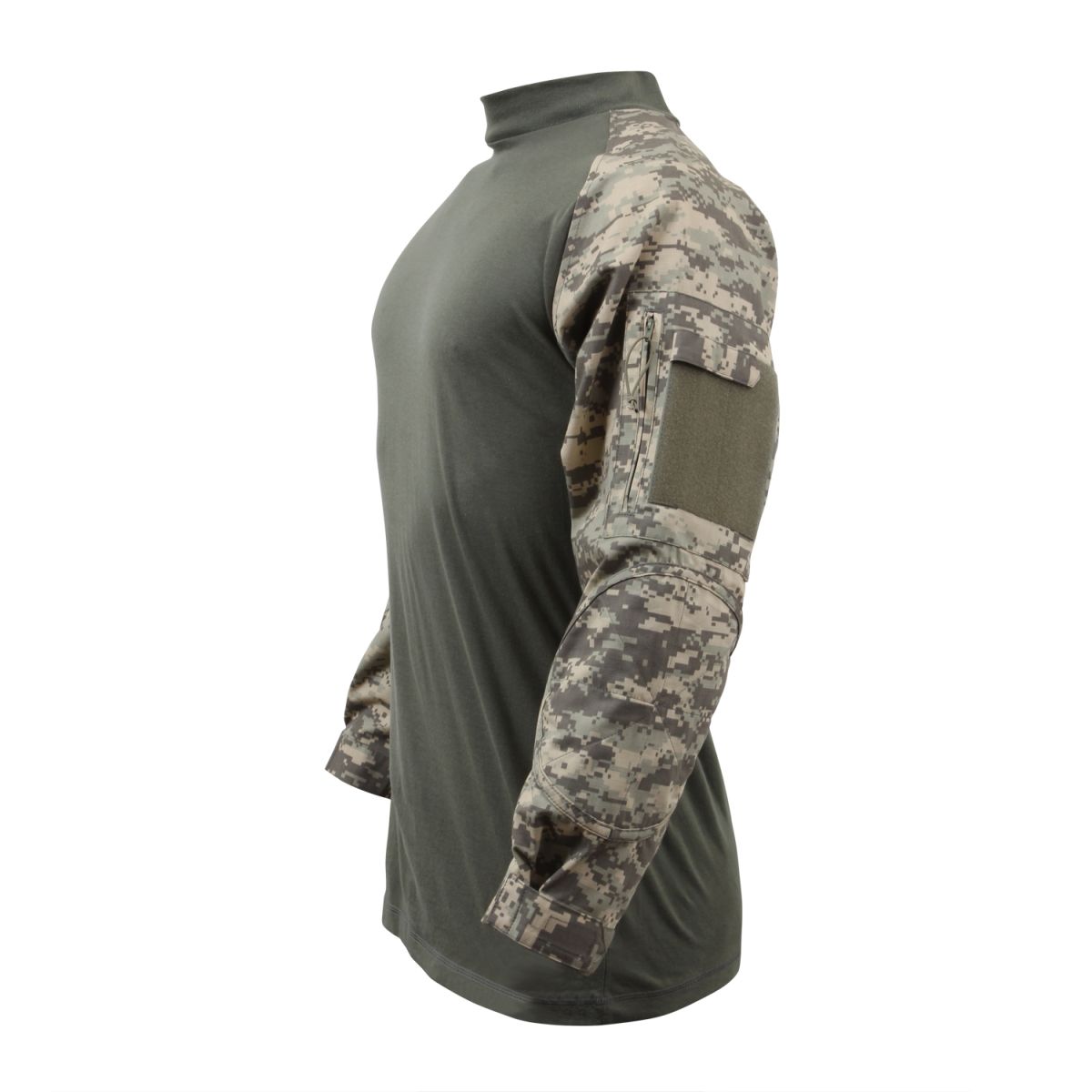 Camisa táctica COBAT ACU DIGITAL, manga larga, material transpirable, bolsillos con cremallera y 3 velcros en manga derecha