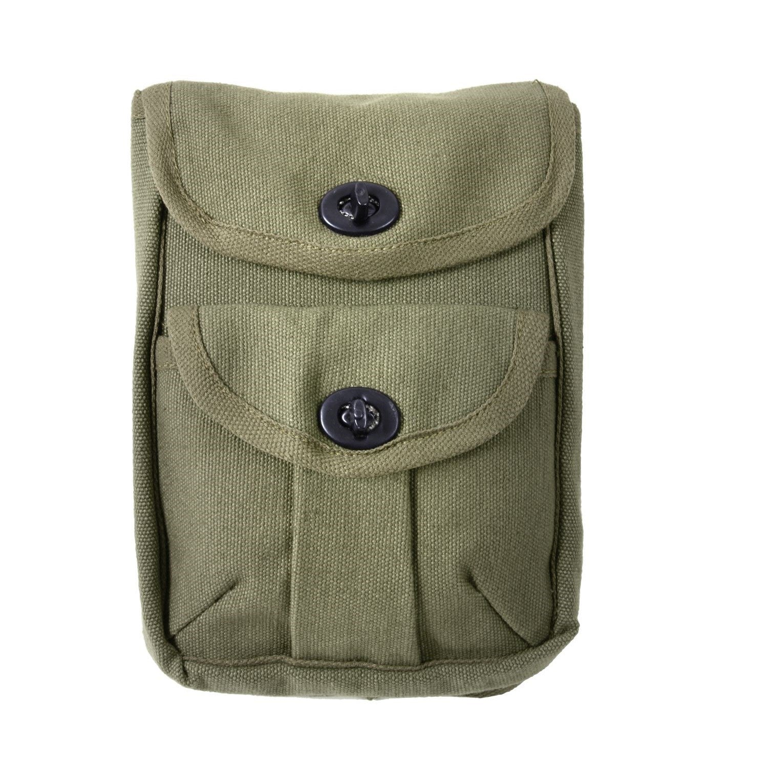 Funda CANVAS grande Coyote de lona de algodón con dos bolsillos y cierre metálico