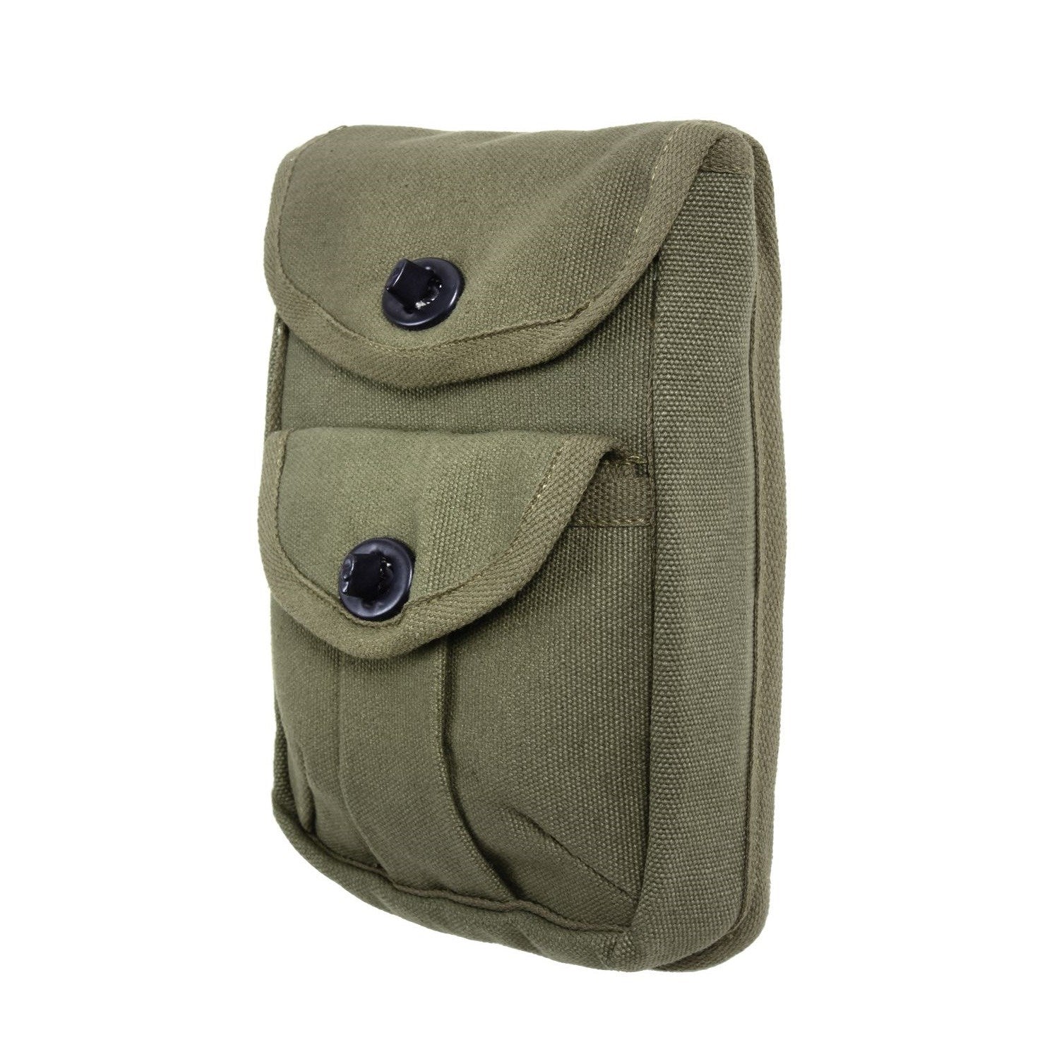 Funda CANVAS grande Coyote de lona de algodón con dos bolsillos y cierre metálico