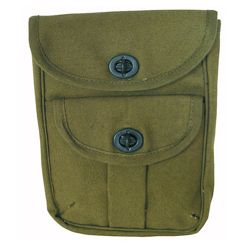 Funda CANVAS grande Coyote de lona de algodón con dos bolsillos y cierre metálico