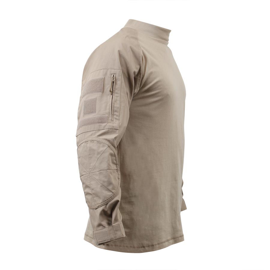 Camisa táctica COBAT Digital Desert de manga larga, tejido transpirable, bolsillos con cremallera y velcros