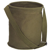 Recipiente de agua plegable de lona verde, vista del producto
