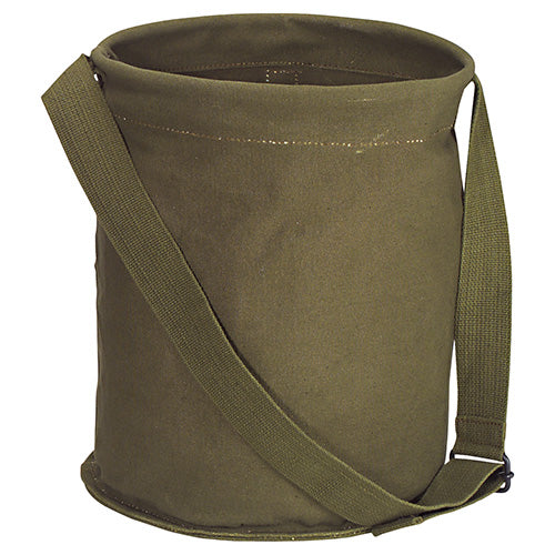 Recipiente de agua plegable de lona verde, vista del producto