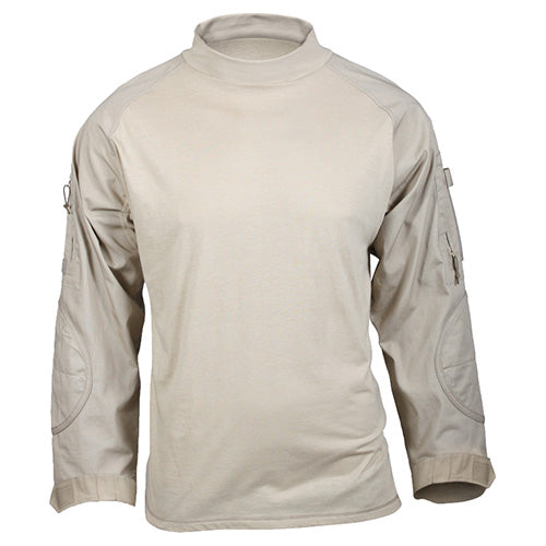 Camisa táctica COBAT DESERT SAND de manga larga con bolsillos en las mangas y velcro