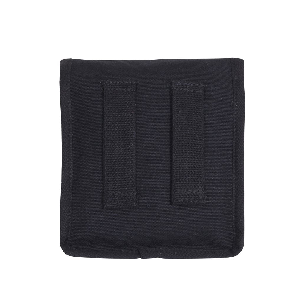 Funda utilitaria de lona verde con cierre de presión y bucle trasero para cinturón