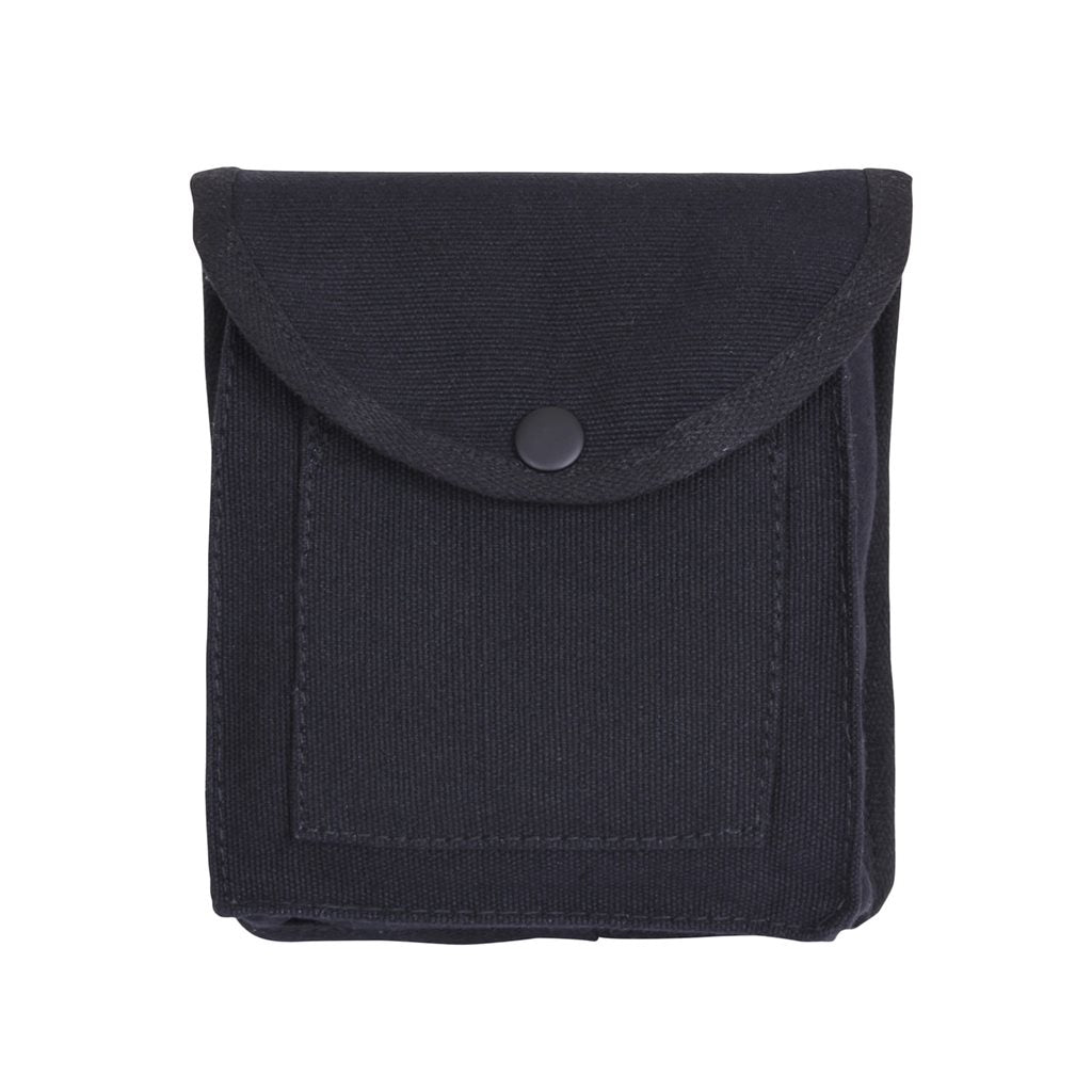 Funda utilitaria de lona verde con cierre de presión y bucle trasero para cinturón