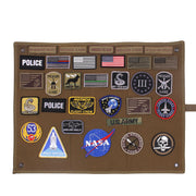 Pizarra enrollable para parches con velcro y ojales metálicos, 63,5 x 47 cm