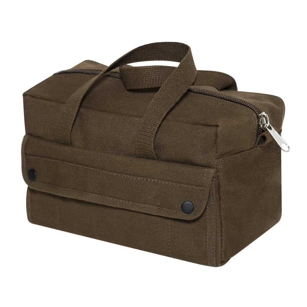 Bolsa pequeña de lona MECHANICS TOOL GI estilo WOODLAND con bolsillos organizadores internos para herramientas