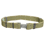 Cinturón militar US LC-2 original verde, usado, nylon 100%, talla M (hasta 89 cm de cintura)