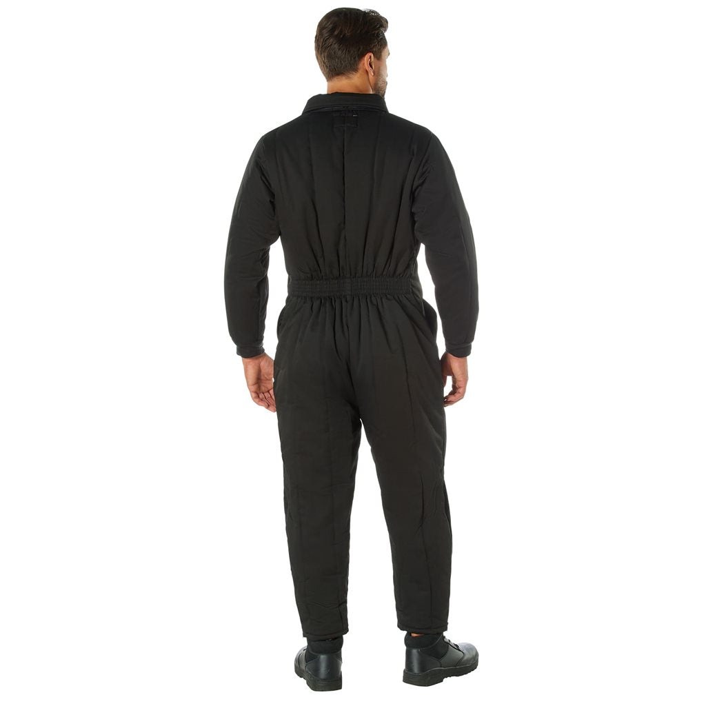 Mono térmico acolchado Rothco negro - tejido resistente de algodón-polyéster, aislamiento para clima frío