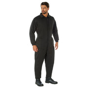 Mono térmico acolchado Rothco negro - tejido resistente de algodón-polyéster, aislamiento para clima frío