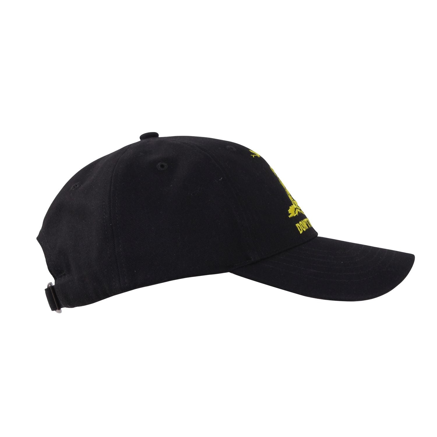 Gorra de béisbol negra con motivo bordado 'NO PISES SOBRE MÍ'