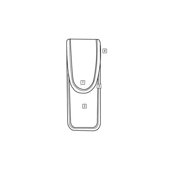 Funda MK IV para spray de defensa negra, aprox. 19,5 x 7,5 cm