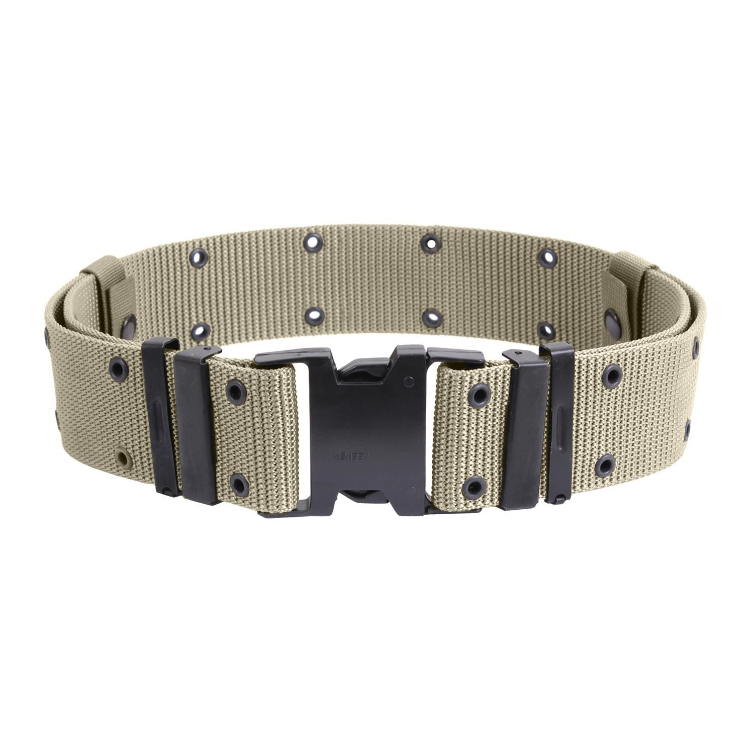 Cinturón US C2 Issue estilo Marine Corps en khaki con hebilla FASTEX y ojales para equipamiento