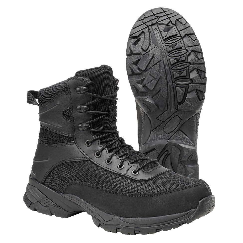 Botas tácticas NEXT GENERATION negras, piel y nylon, suela antideslizante