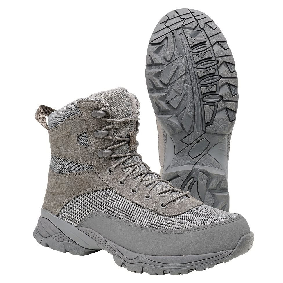 Botas tácticas Next Generation grises, piel y nylon transpirable, suela antideslizante