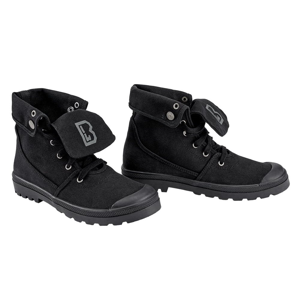 Zapatillas Military Sneaker negras de lona, parte superior 100% algodon