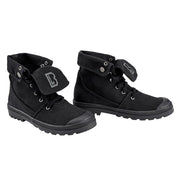 Zapatillas Military Sneaker negras de lona, parte superior 100% algodon