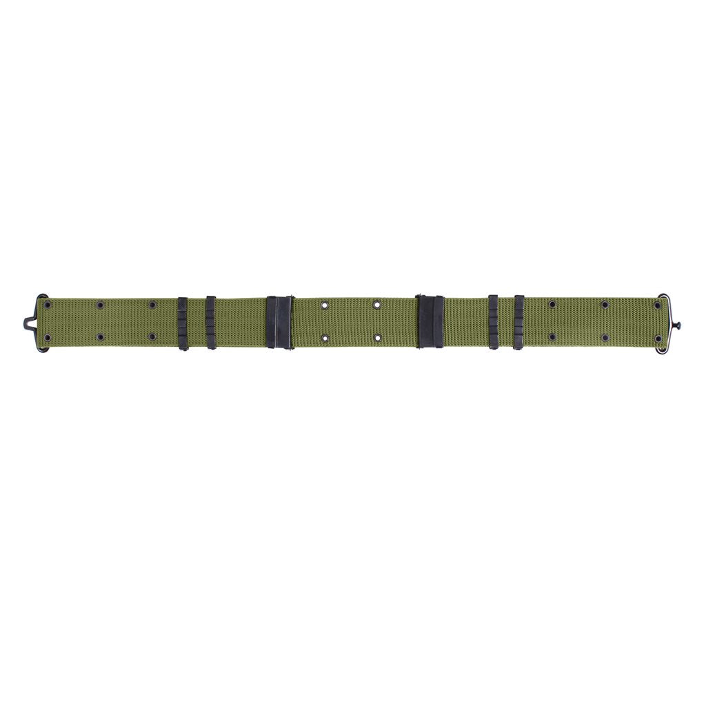 Cinturón LC1 G.I. de poliéster verde talla L con hebilla metálica antigua
