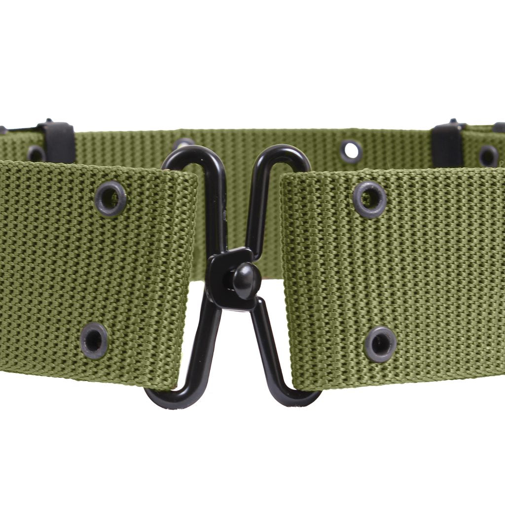 Cinturón LC1 G.I. de poliéster verde talla L con hebilla metálica antigua