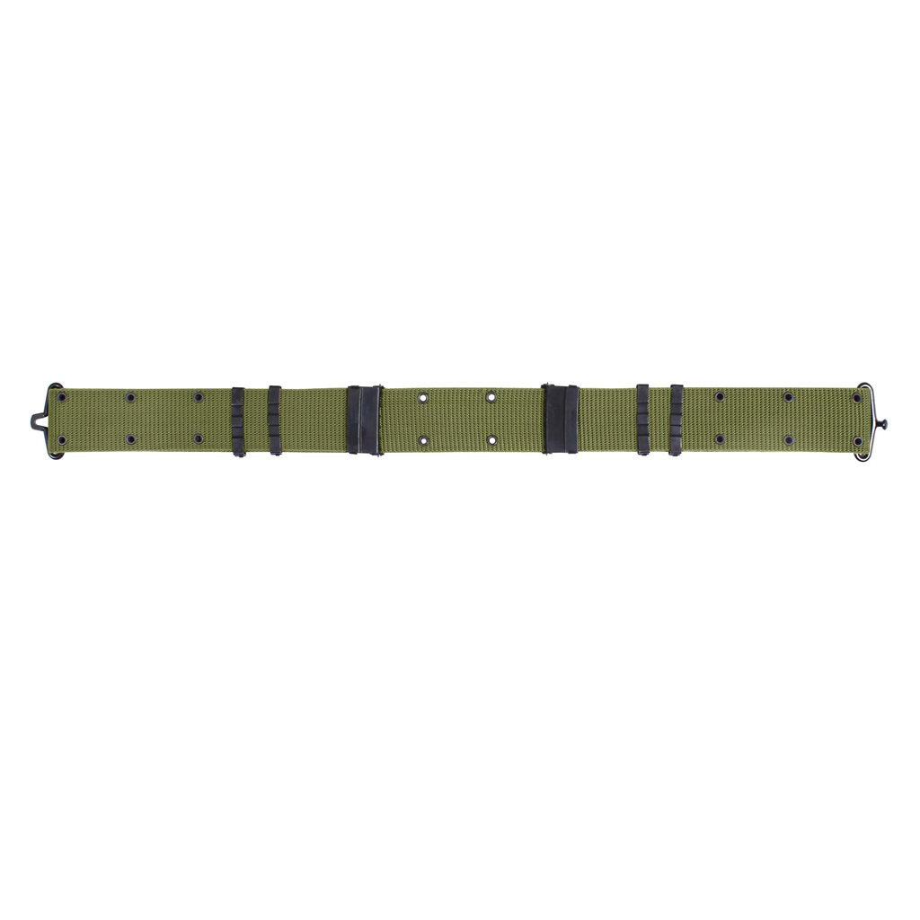 Cinturón LC1 G.I. de poliéster verde talla L con hebilla metálica antigua