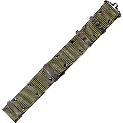 Cinturón LC1 G.I. de poliéster verde talla L con hebilla metálica antigua